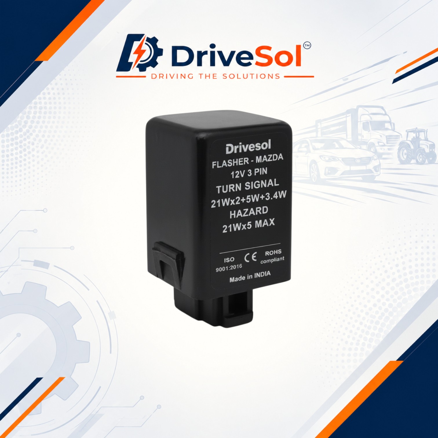 DSF-310 FLASHER - SWARAJ MAZDA 12V 3 PIN - Image 1